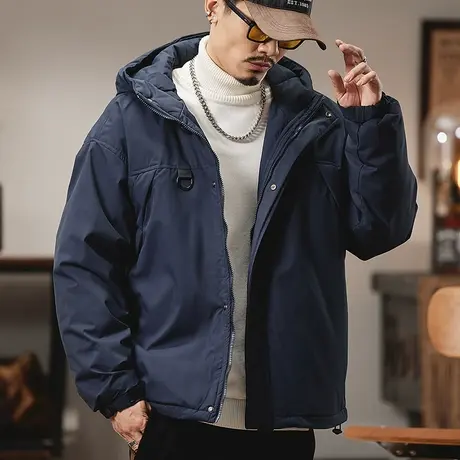 冬季新款棉衣保暖时尚潮流外套连帽棉衣休闲加厚大码棉衣休闲男装商品大图