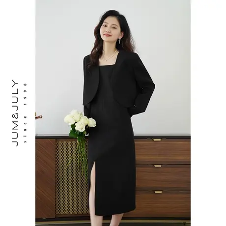 嘉茱莉2025春季新款无扣小西装外套女小个子小西服短款短外套上衣商品大图