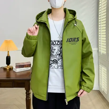 2023秋季新款皮夹克男士外套潮牌休闲青少年学生皮衣TFBOY上衣服商品大图