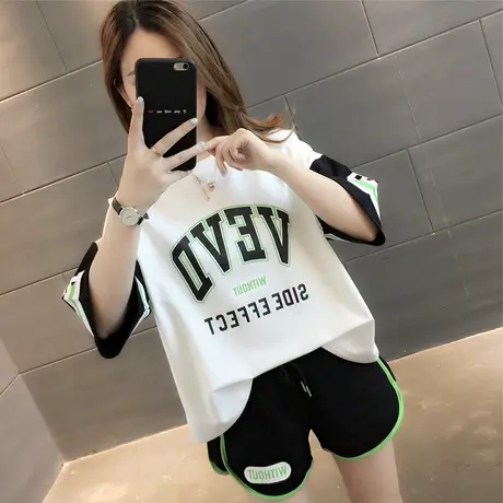 时尚夏季短袖运动两件套装女装2023年新款春款春装洋气减龄爆款潮图片