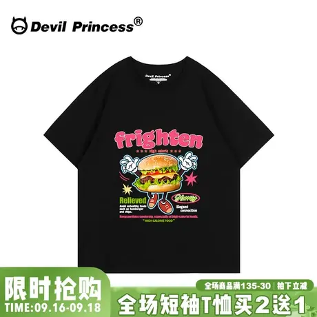 ulzzang小众街头ins风黑色短袖女t恤宽松美式复古潮牌半袖上衣夏图片