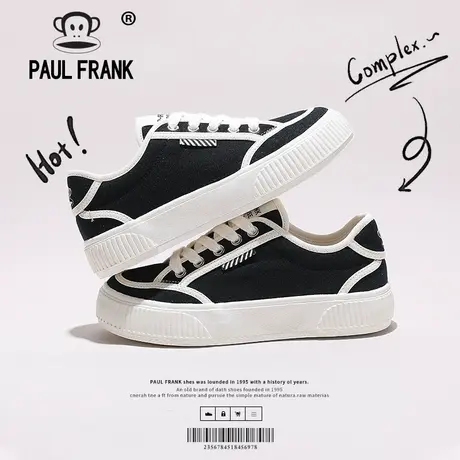 paulfrank 大嘴猴帆布鞋女鞋2023新款春季鞋子潮ins小众百搭板鞋商品大图