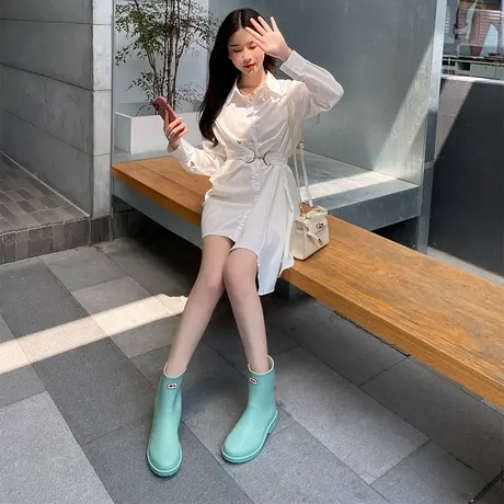 回力雨靴雨鞋女款新款水鞋防水防滑时尚款外穿设计感小众气质名媛商品大图