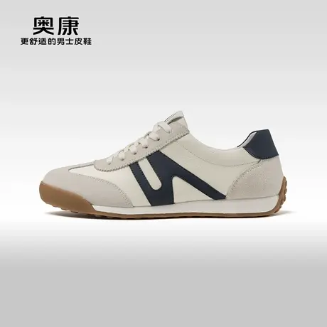 奥康男鞋2024秋季新款时尚德训鞋男软底舒适撞色潮流运动休闲鞋商品大图