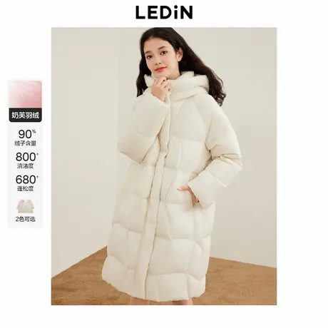 乐町中长款面包羽绒服女冬季新款保暖柔软加厚羽绒御寒外套商品大图
