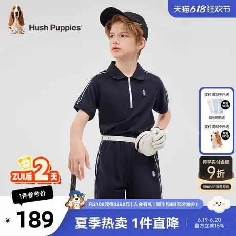 暇步士童装男童套装夏季新款儿童POLO衫宝宝简约宽松短裤商品大图