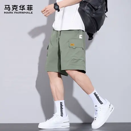 马克华菲休闲工装短裤男士夏季户外中裤宽松运动裤男款直筒五分裤商品大图
