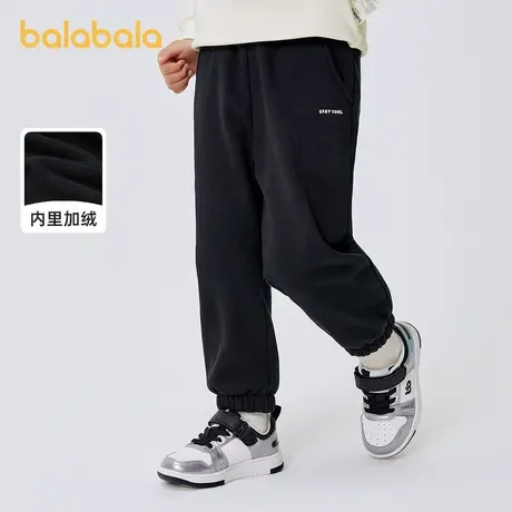 巴拉巴拉男童女童长裤儿童裤子秋冬时尚亲子小童宝宝加绒加厚洋气商品大图