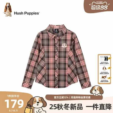 【25秋新品】暇步士童装女童衬衫中大童时尚格纹衬衣儿童休闲上衣商品大图