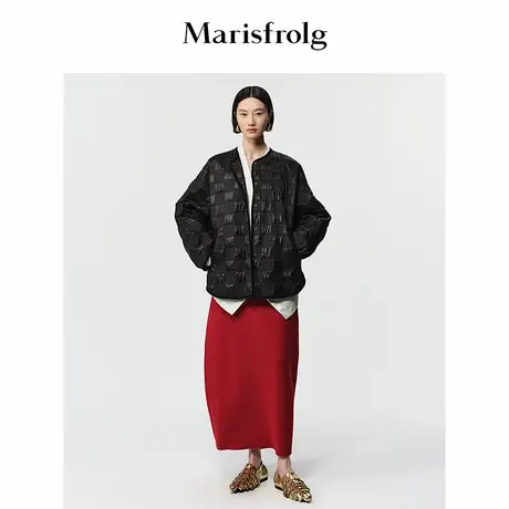 Marisfrolg玛丝菲尔2025冬新款中长款宽松棉服保暖加厚短外套棉衣商品大图