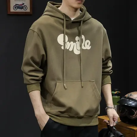 重磅连帽卫衣男2023新款潮牌秋冬款男士长袖外套秋季男款衣服美式商品大图