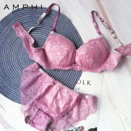 amphi华歌尔旗下日系轻薄蕾丝性感聚拢乳沟少女内衣文胸AB3449图片