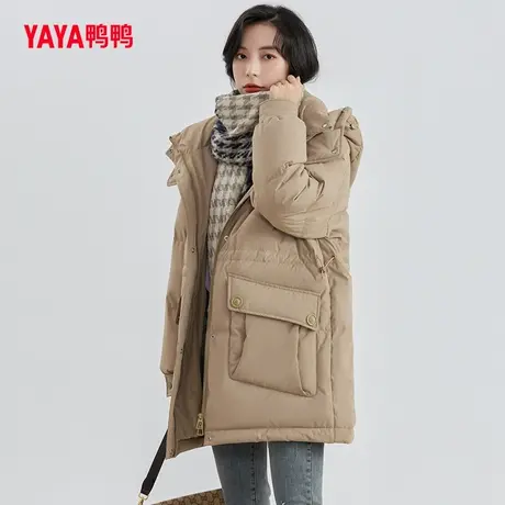 【双十一预售】鸭鸭羽绒服女中长款2023年新款秋冬保暖外套Y图片