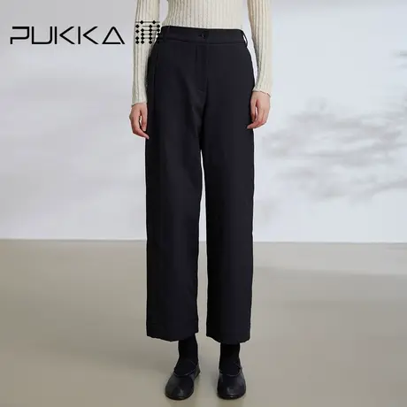 蒲PUKKA 加厚保暖棉裤女2023年冬装新款宽松全腰橡筋萝卜裤图片