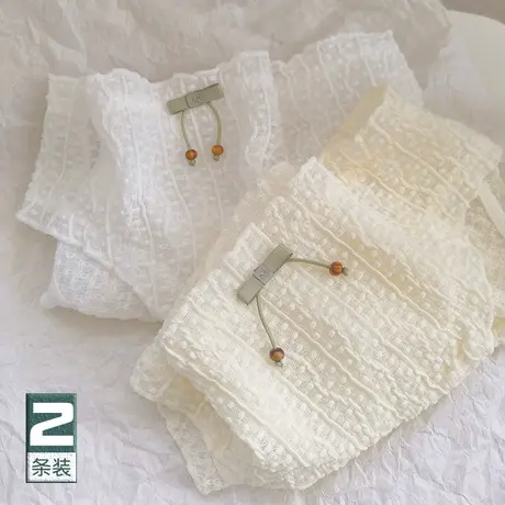 绵绵柔情_日系性感蕾丝内裤少女中腰纯棉裆女士三角裤透气夏薄款商品大图