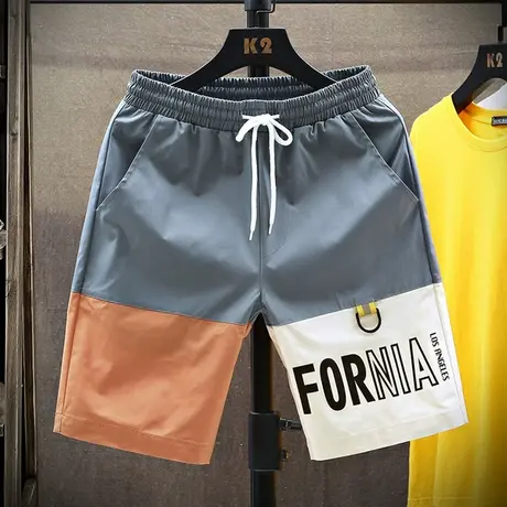 男士短裤夏季潮流薄款直筒宽松运动裤休闲马裤沙滩五分裤子大裤衩商品大图