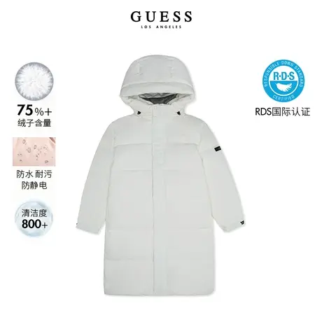 【38上新季】GUESS男女同款连帽简约经典款保暖羽绒服商品大图