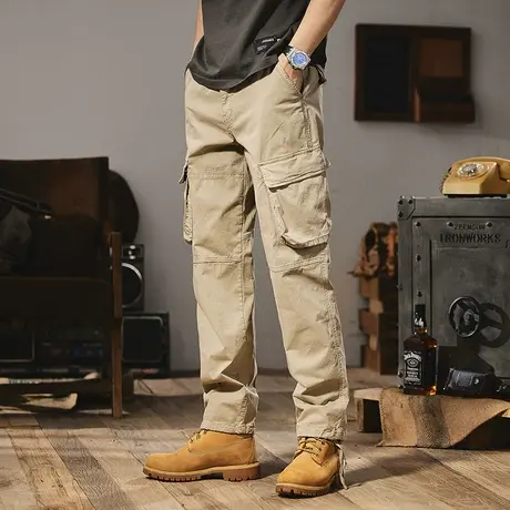 Modi Nick/摩帝尼克男士宽松直筒工装裤潮牌裤子潮流男士百搭长裤商品大图