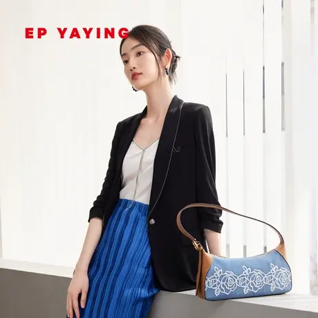 EP YAYING雅莹女装 醋酸七分袖长款西装外套 2023新款1106A图片