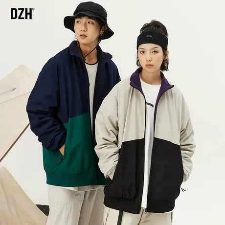 情侣两面穿摇粒绒外套男春秋款2024年新款休闲运动夹克冲锋衣男款商品大图