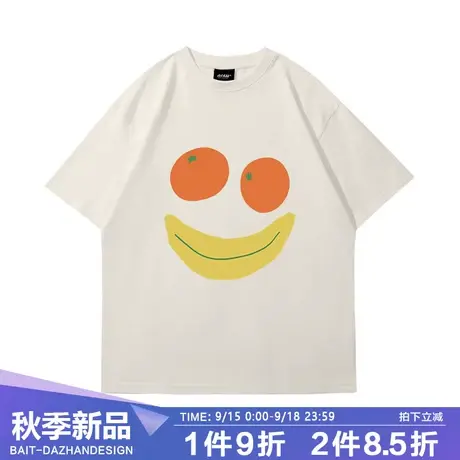 2023夏季潮牌百搭新品欧美风新卡通可爱情侣休闲纯棉短袖上衣T恤商品大图