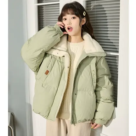 唐狮冬装新款羽绒服女短款小个子面包服超好看流行ins潮流外套2.5图片