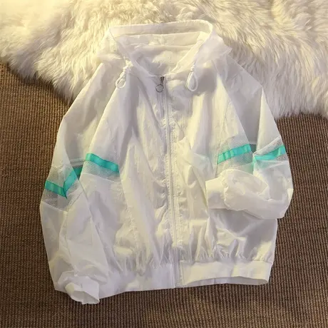 连帽防晒服女夏季薄款2023新款罩衫超仙衬衣宽松慵懒风外套ins潮图片