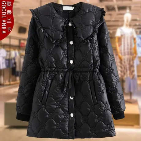 2022冬装羽绒棉棉衣洋气妈妈装娃娃领棉服加肥加大码女装棉袄外套商品大图