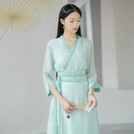 素飞汉服女中国风旗袍改良版连衣裙年轻款少女民国风古装日常可穿图片