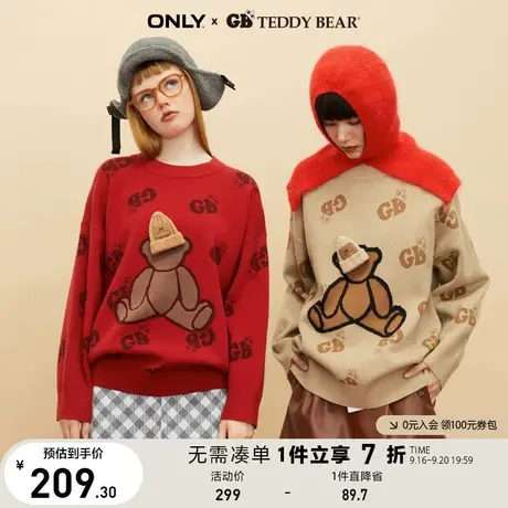 ONLY奥莱夏季TEDDY BEAR泰迪熊联名圆领针织衫女商品大图