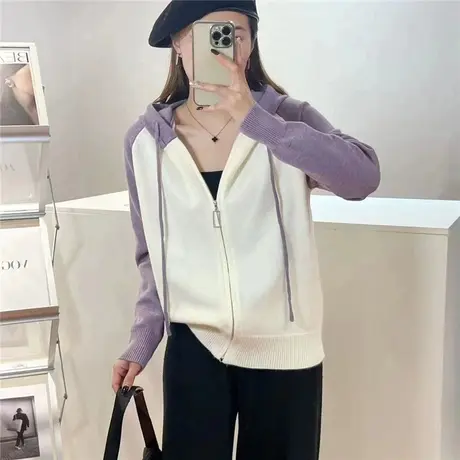 初春女士毛衣外套女装春款2023年新款百搭洋气针织开衫女上衣春秋图片