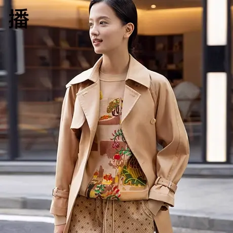 播2023秋季新款毛衣圆领刺绣提花针织衫女大闹天宫联名BDP1SD0630商品大图