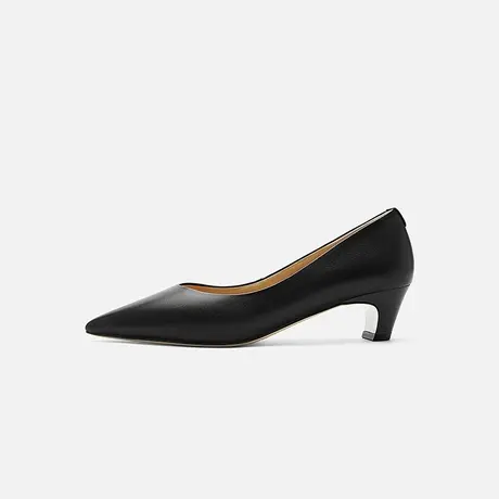 Nine West/玖熙2025春季新款中跟单鞋女尖头V形浅口粗跟通勤女鞋商品大图