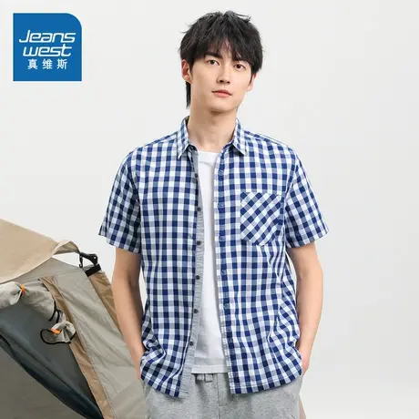 GY真维斯男装衬衣2025春季新款潮流时尚通勤学生薄款休闲男士衬衫图片