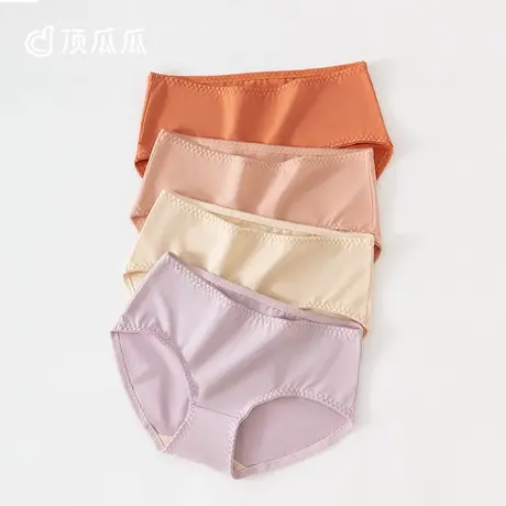 顶瓜瓜内裤女中腰抗菌100%纯棉裆吸湿透气舒适夏季高弹三角裤短裤商品大图