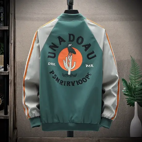 棒球服男士春秋季外套2023新款潮流潮牌休闲飞行员夹克男装春秋装商品大图