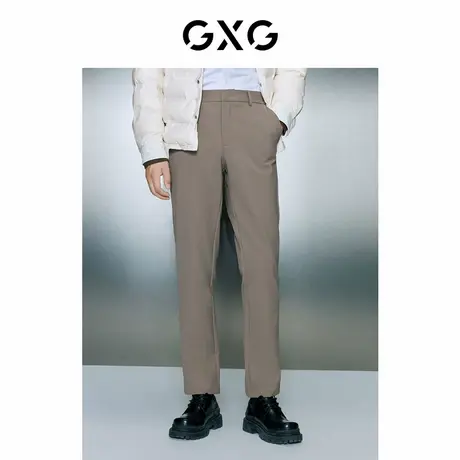 GXG男装 双色弹力休闲简约西裤小脚休闲裤男士 2023年冬季品1商品大图