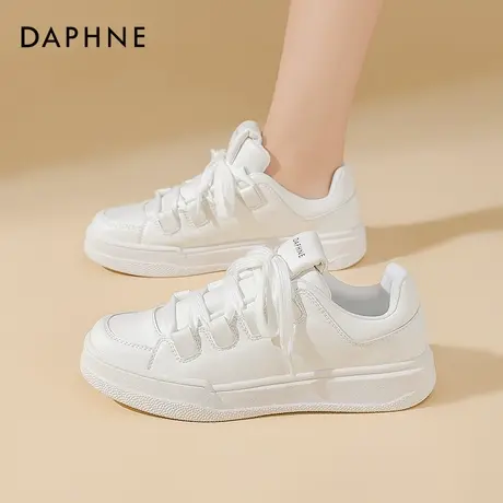 达芙妮厚底小白鞋女款2025秋季新款百搭女鞋增高休闲运动板鞋子女图片