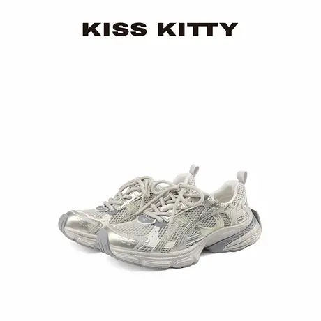 KISSKITTY2025年新款休闲鞋网面透气厚底巨好看不累脚运动跑鞋女商品大图