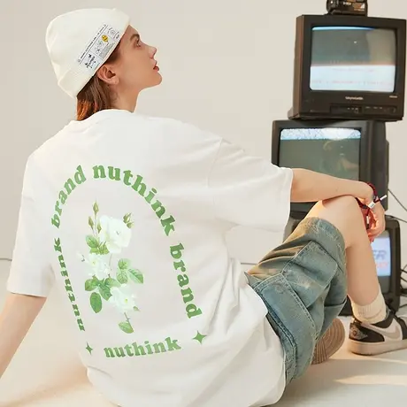 oversize潮牌宽松大码短袖T恤男潮国潮加肥加大夏季潮流半袖上衣商品大图