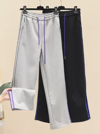 休闲裤女2023新款春季高腰阔腿长裤韩版时尚百搭显瘦女装小众裤子商品大图