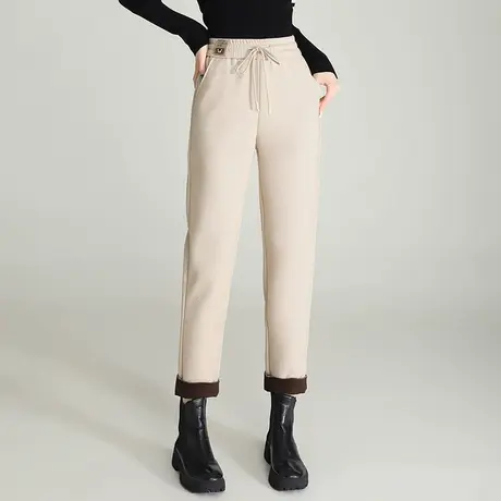 九分休闲裤女秋冬2023新款松紧高腰显瘦直筒小脚裤时尚通勤靴裤子商品大图