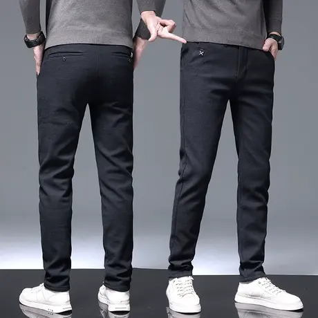 春季秋冬款修身小脚西裤男士休闲长裤子男款工作上班商务正装春天商品大图