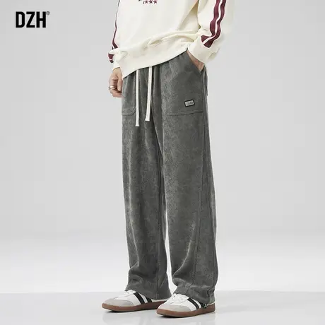 男士日系灯芯绒裤子男秋冬款宽松直筒男裤秋款2024新款垂感阔腿裤商品大图