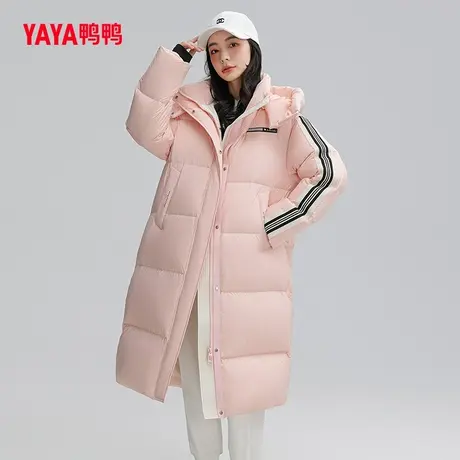 【鸭鸭甄选】鸭鸭羽绒服女长款连帽韩版加厚时尚休闲宽松外套图片