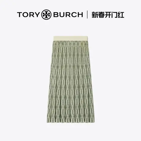 【12期免息 新品】TORY BURCH  汤丽柏琦 印花褶裥半身裙 157413图片