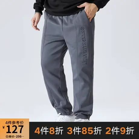 GxxH潮牌大码男装秋季潮流美式百搭直筒宽松个性休闲长裤220斤商品大图