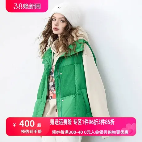 妖精的口袋宽松羽绒马甲女2023冬季新款小个子宽松多巴胺无袖上衣图片