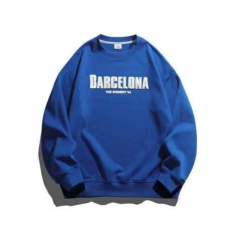 春秋款克莱因蓝字母印花上衣服秋季男款圆领T恤秋天男装长袖卫衣图片