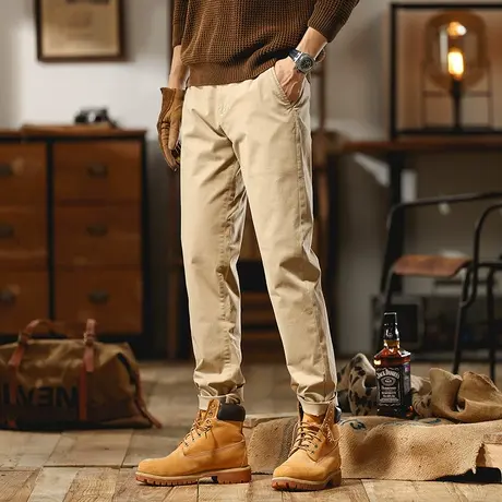 裤子男款春秋冬束脚工装裤男士休闲裤大码工装裤男潮流百搭裤子商品大图